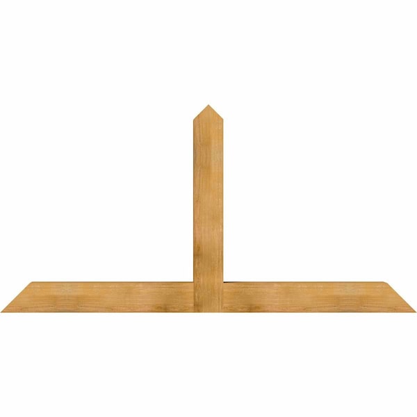 Ekena Millwork Portland Rough Sawn Timber Gable Bracket, Western Red Cedar, 84"W x 42"H x 6"D x 6"F, 12/12 Pitch GBW084X42X0606POR00RWR - main